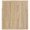 vidaXL Wall-mounted Bedside Cabinet Sonoma Oak 50x36x40 cm