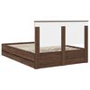 vidaXL Bed Frame with Drawer Brown Oak 140 x 200 cm Engineer Wood
