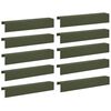 vidaXL Garden Cover Profile 10 pcs 100 x 15 x 15 cm Steel Olive Green