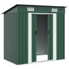 vidaXL Garden Shed Green Metal