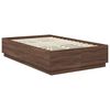 vidaXL Bed Frame with Headboard Brown Oak 120 x 200 cm Engineered Wood