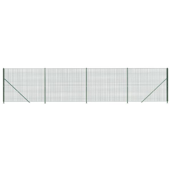 vidaXL Wire Mesh Fence with Flange Green 1.8x10 m