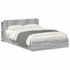 vidaXL Bed Frame with Storage Grey Sonoma 140 x 200 cm Engineered Wood