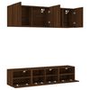 vidaXL 5 Piece TV Wall Units Brown Oak Engineered Wood