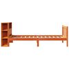 vidaXL Bookcase Bed without Mattress Wax Brown 75x190 cm Small Single Solid Wood Pine