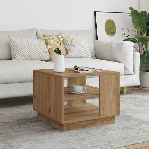 vidaXL Coffee Table Artisan Oak 55x55x42 cm Engineered Wood