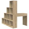 vidaXL Corner Desk Sonoma Oak 101.5 x 149.5 x 149.5 cm Engineered Wood