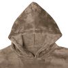 vidaXL Blanket Hoodie Camel L Flannel