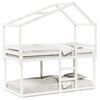 vidaXL Bunk Bed without Mattress White 75x190 cm Small Single Solid Wood Pine