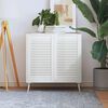 vidaXL Louvred doors 2 pcs White 69 x 39.4 cm Solid Pine Wood