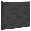 vidaXL Fence Panel WPC and Aluminium Black