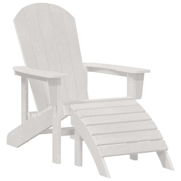 vidaXL Adirondack Chair White 82 x 74 x 92 cm HDPE