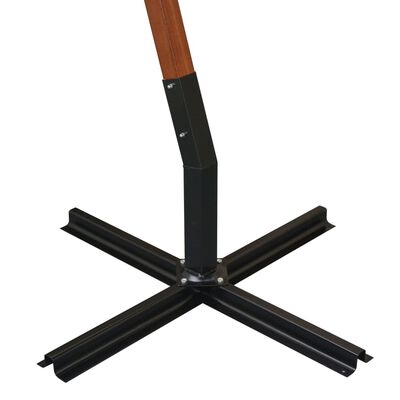 vidaXL Hanging Parasol with Pole Black 3x3 m Solid Fir Wood