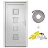 vidaXL Front Door White 108x200 cm PVC