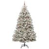 vidaXL Artificial Christmas Tree Green and White 300 cm PVC and Metal