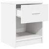 vidaXL Bedside Cabinet with Drawer White 40x34x50 cm