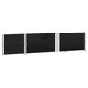vidaXL Pallet Collars 2 pcs Black 150x50 cm Solid Wood Pine