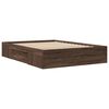 vidaXL Bed Frame without Mattress Brown Oak 140x200 cm Engineered Wood