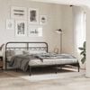vidaXL Metal Replace Headboard Black 193 cm