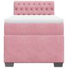 vidaXL Box Spring Bed with Mattress Pink 80x200 cm Velvet