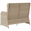 vidaXL Garden Bench with Cushion Beige Poly rattan