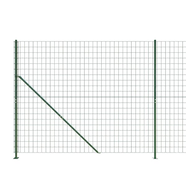 vidaXL Wire Mesh Fence with Flange Green 1.4x25 m