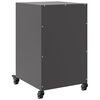 vidaXL Bedside Cabinet Black 36x39x59 cm Steel
