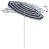 vidaXL Beach Parasol Blue and White 206 x 206 x 212 cm