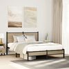 vidaXL Metal Bed Frame without Mattress Sonoma Oak 150x200 cm King Size