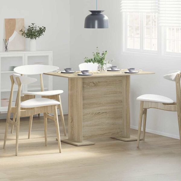 vidaXL Dining Table Sonoma Oak 110x60x75 cm Engineered Wood