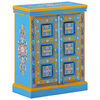 vidaXL Sideboard | Turquoise, Multicolour | Solid mango wood | Medium