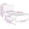vidaXL Bed Frame Concrete Grey 100 x 200 cm Engineered Wood