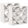 vidaXL Wine Rack 2 pcs White 62 x 25 x 62 cm Solid Pine Wood