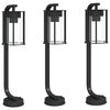 vidaXL Outdoor Floor Lamps 3pcs Black 60 cm Stainless Steel
