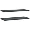vidaXL Wall Shelves 2 pcs 100x40 cm Black Stainless Steel
