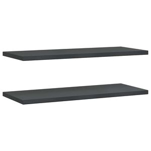 vidaXL Wall Shelves 2 pcs 100x40 cm Black Stainless Steel