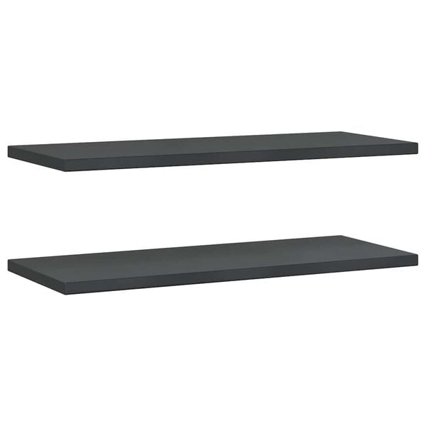 vidaXL Wall Shelves 2 pcs 100x40 cm Black Stainless Steel