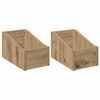 vidaXL LP Record Box 2 pcs Artisan Oak 18 x 32 x 18 cm Engineered Wood
