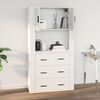 vidaXL Wall Cabinet High Gloss White 80x33x80 cm Engineered Wood
