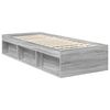 vidaXL Bed Frame with Drawer Grey Sonoma 75 x 190 cm Solid Pine Wood