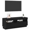 vidaXL TV Cabinet Black Oak 100 x 35 x 40 cm Engineered Wood