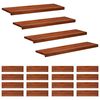 vidaXL Stair Treads 20 pcs 100 x 25 x 2 cm Brown Solid Beech Wood