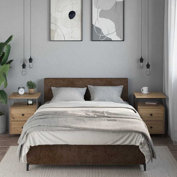 vidaXL Bedside Cabinets 2 pcs Artisan Oak 44x45x60 cm Engineered Wood