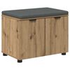 vidaXL Hall Bench Artisan Oak 60 x 38 x 46 cm