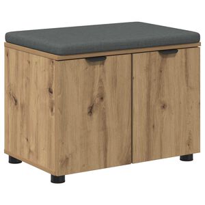 vidaXL Hall Bench Artisan Oak 60 x 38 x 46 cm