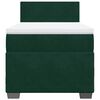 vidaXL Box Spring Bed with Mattress Dark Green 100x200 cm Velvet