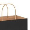 vidaXL Paper Bags 250 pcs with Handles Black 26x12x35 cm