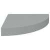 vidaXL Floating Corner Shelves 2 pcs Grey 25x25x3.8 cm MDF