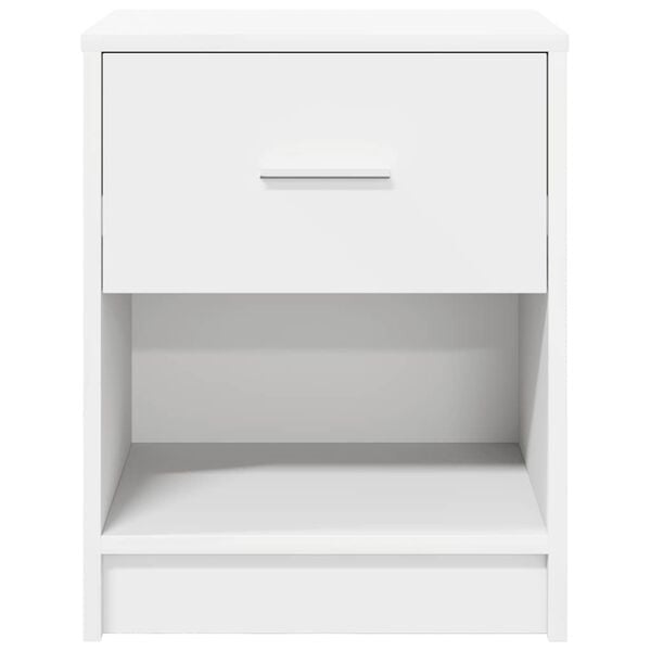 vidaXL Bedside Cabinet with Drawer White 40x34x50 cm