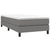 vidaXL Box Spring Bed Frame Dark Grey 90x200 cm Fabric
